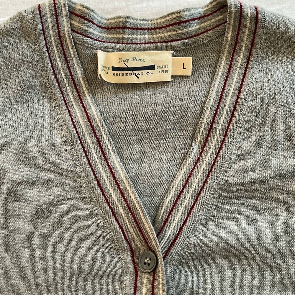 Collegiate style cotton sweater